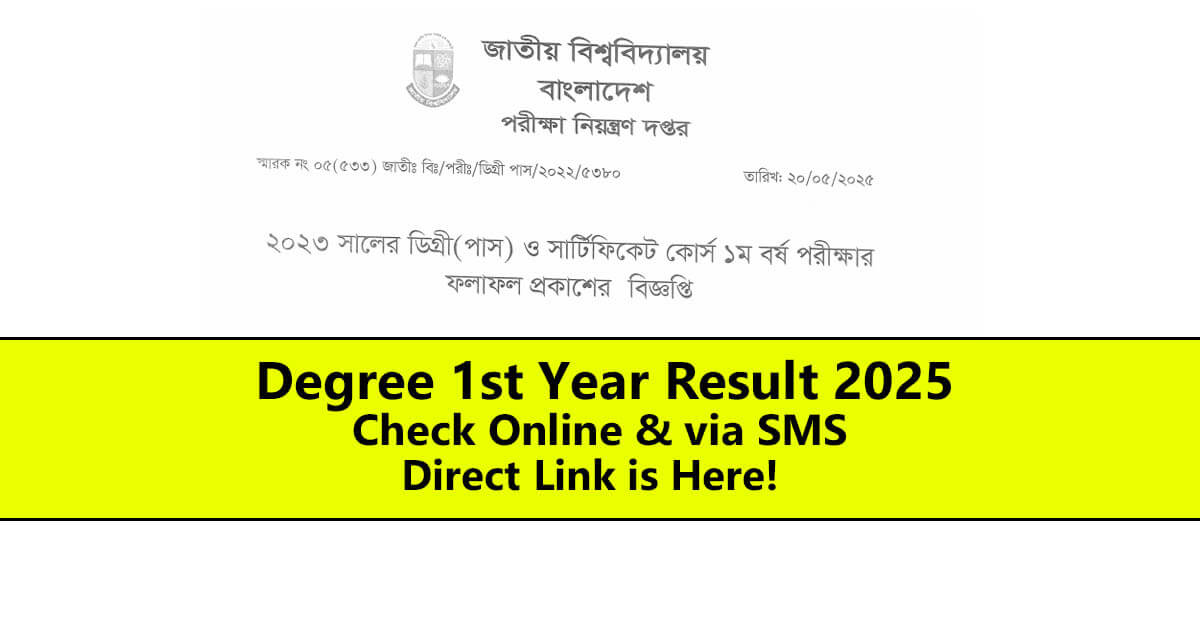 Degree 1st Year Result 2025