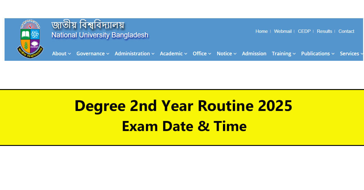 Degree 2nd Year Routine 2025