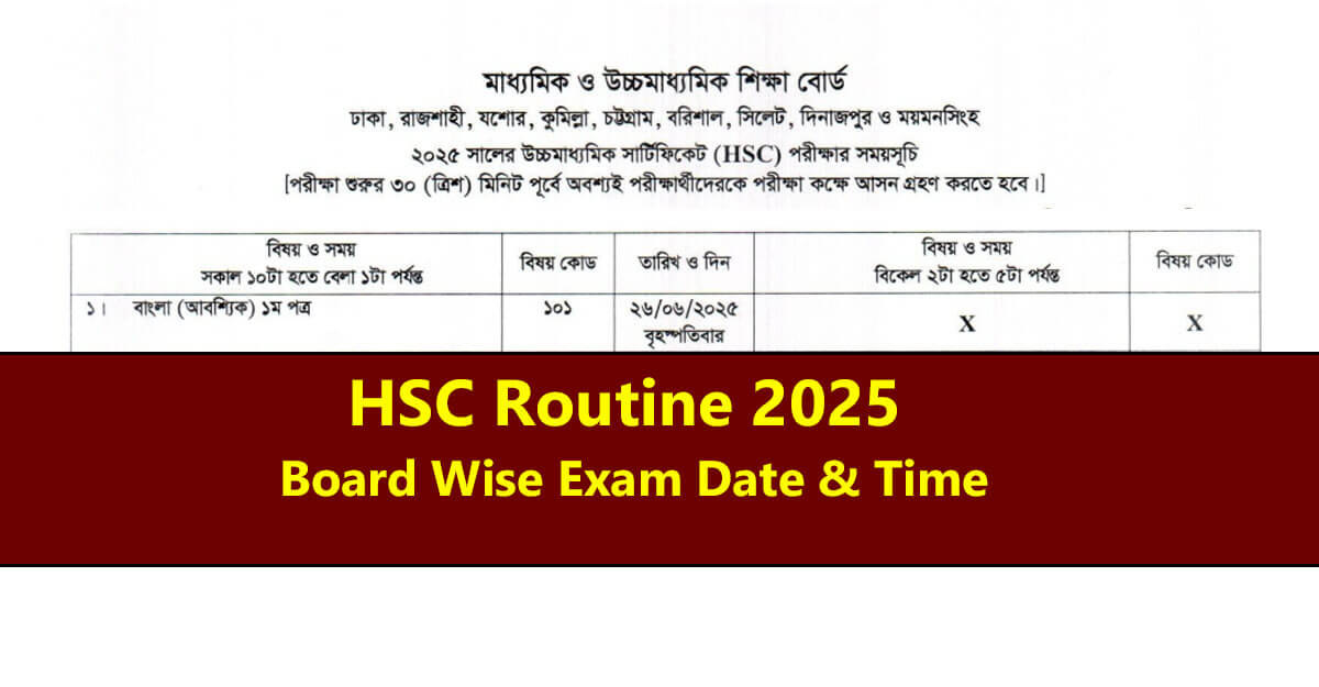 HSC Routine 2025