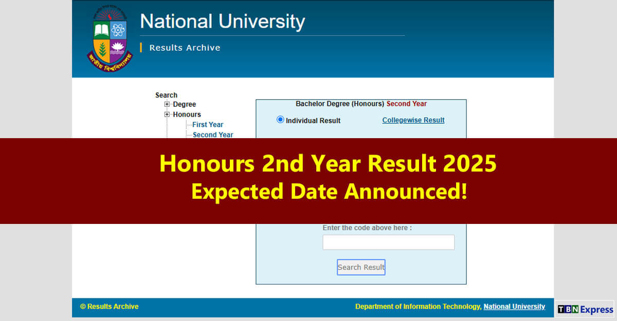 Honours 2nd Year Result 2025 this week