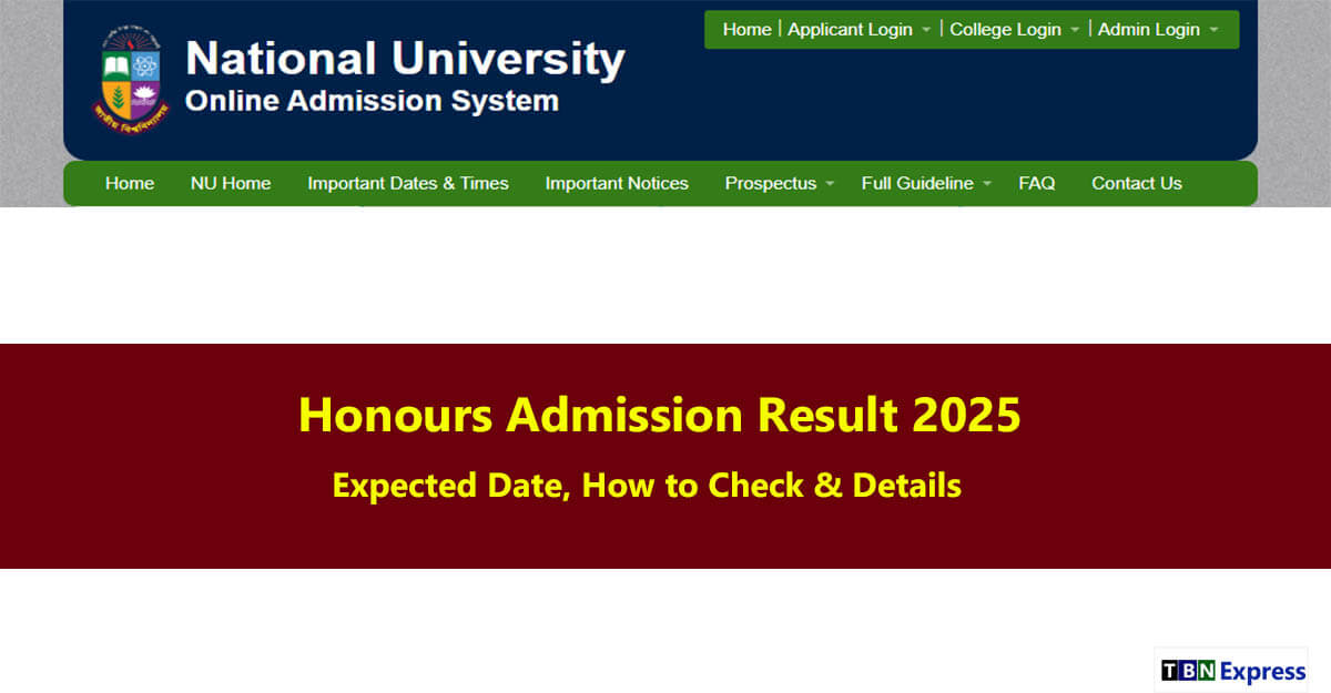Honours Admission Result 2025