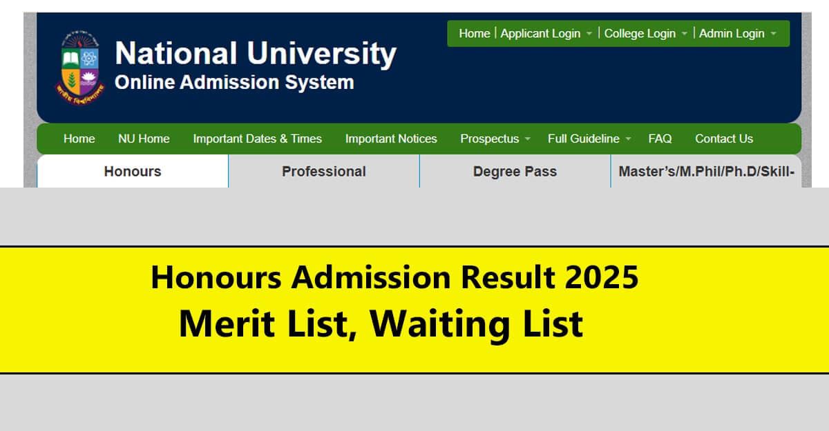 Honours Admission Result 2025