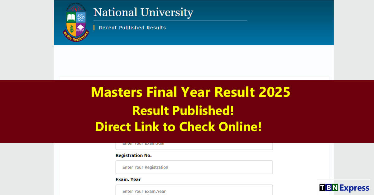 Masters Final Year Result 2025
